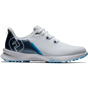 FootJoy Fuel Sport  Spikeless Waterproof Shoes - White/Navy/Blue