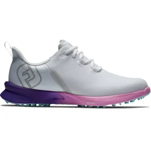 FootJoy Fuel Sport Womens Spikeless Waterproof Shoes - White/Purple/Pink