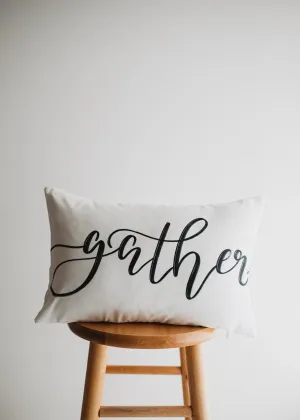 Gather Lumbar Pillow | Pillow Cover 18 x 12 | Primitive Decor | Fall Decor | Room Decor | Decorative Pillows | Gift for her | Sofa Pillows