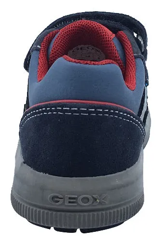 Geox Boy's J Arzach Sneaker Shoes, Navy/Red