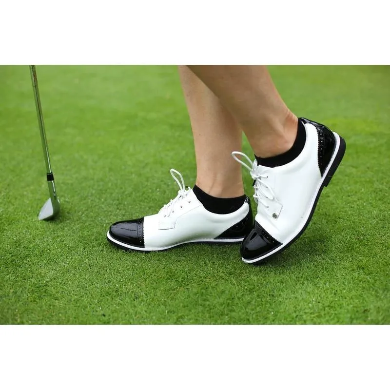 G/FORE Cap Toe Gallivanter Golf Shoe-Snow/Onyx