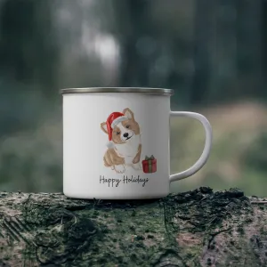 Happy Holidays Puppy Christmas Mug