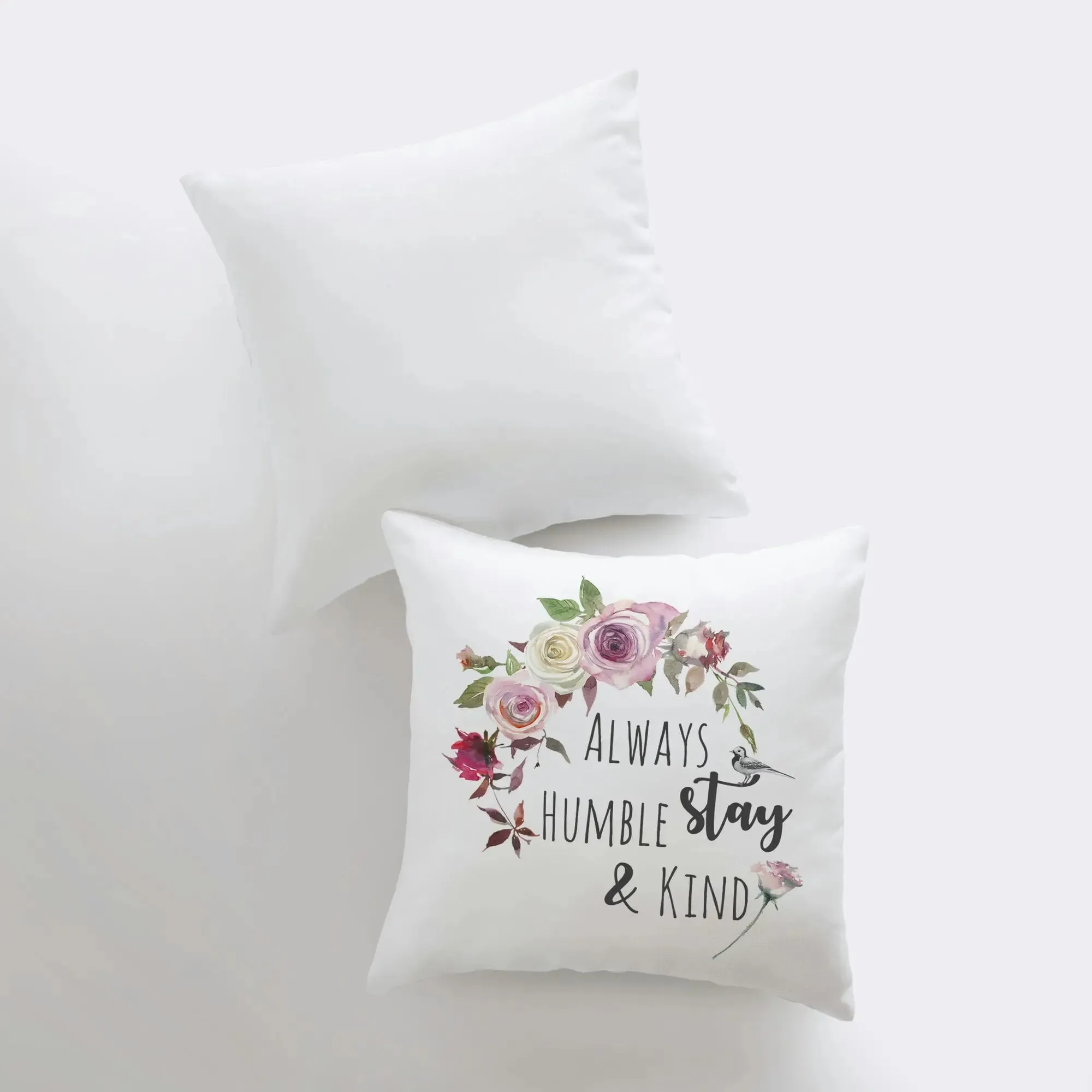 Humble and Kind | Pillow Cover | Throw Pillow | Inspirational Quotes | Positive Quotes | Famous Quotes | New Home Gift | Room Decor