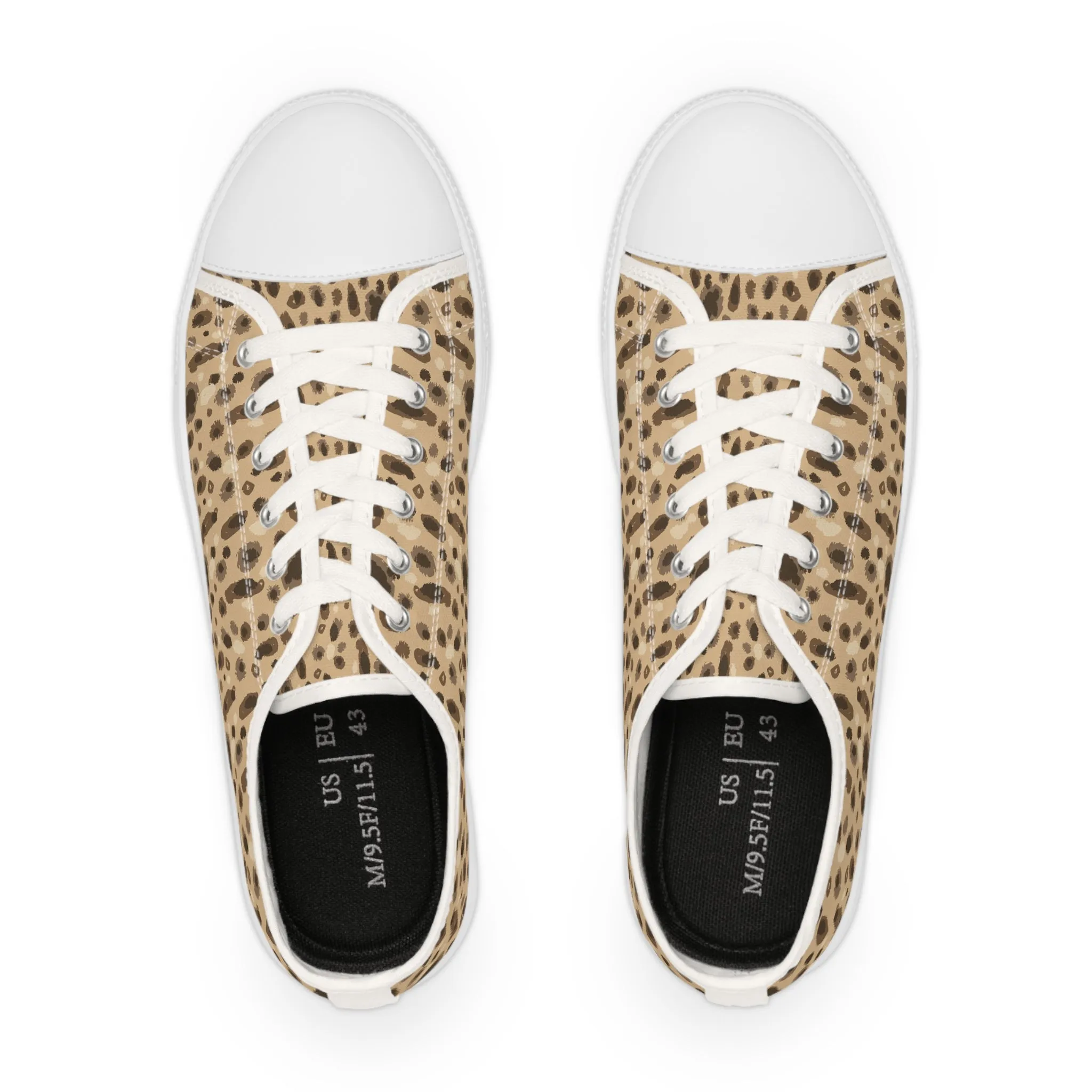 Hyena Pattern Men's Low Top Sneakers