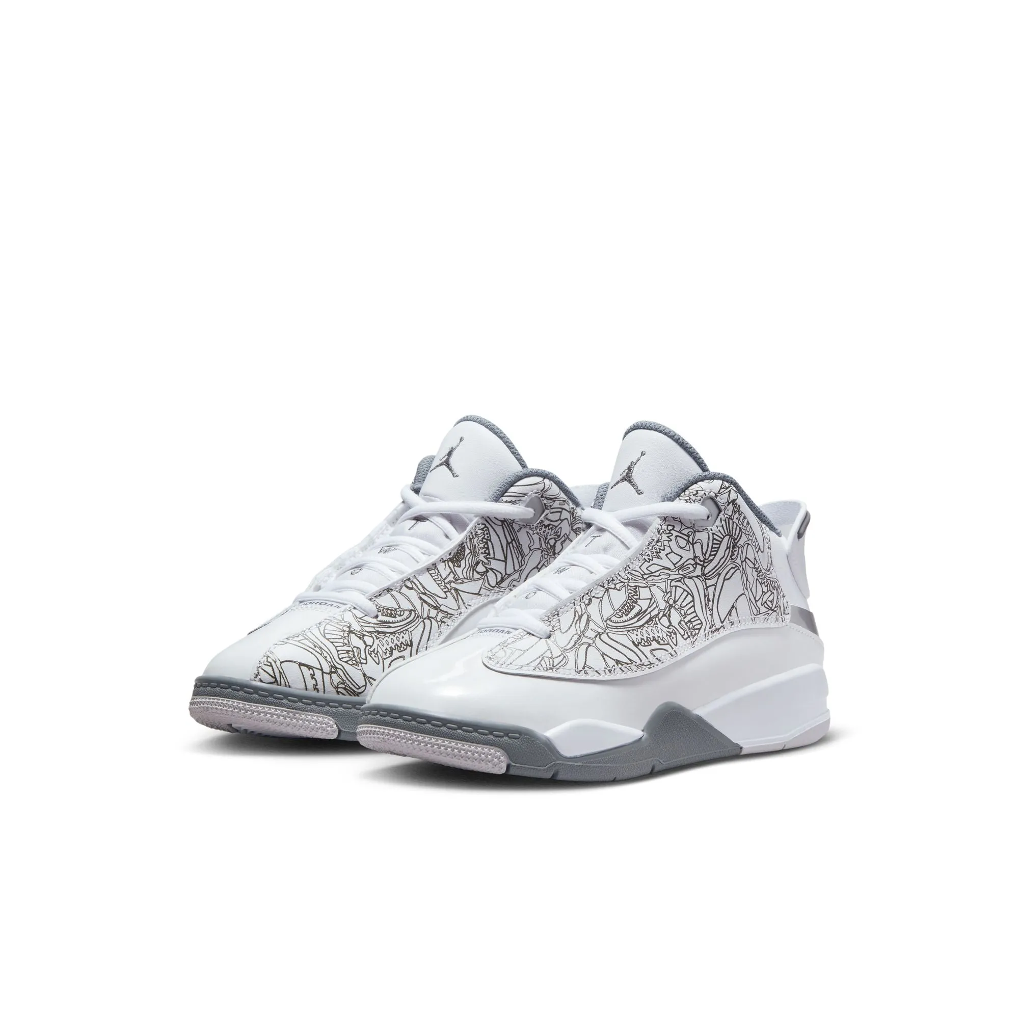 Jordan Dub Zero (PS) -WHITE/COOL GREY-METALLIC SILVER