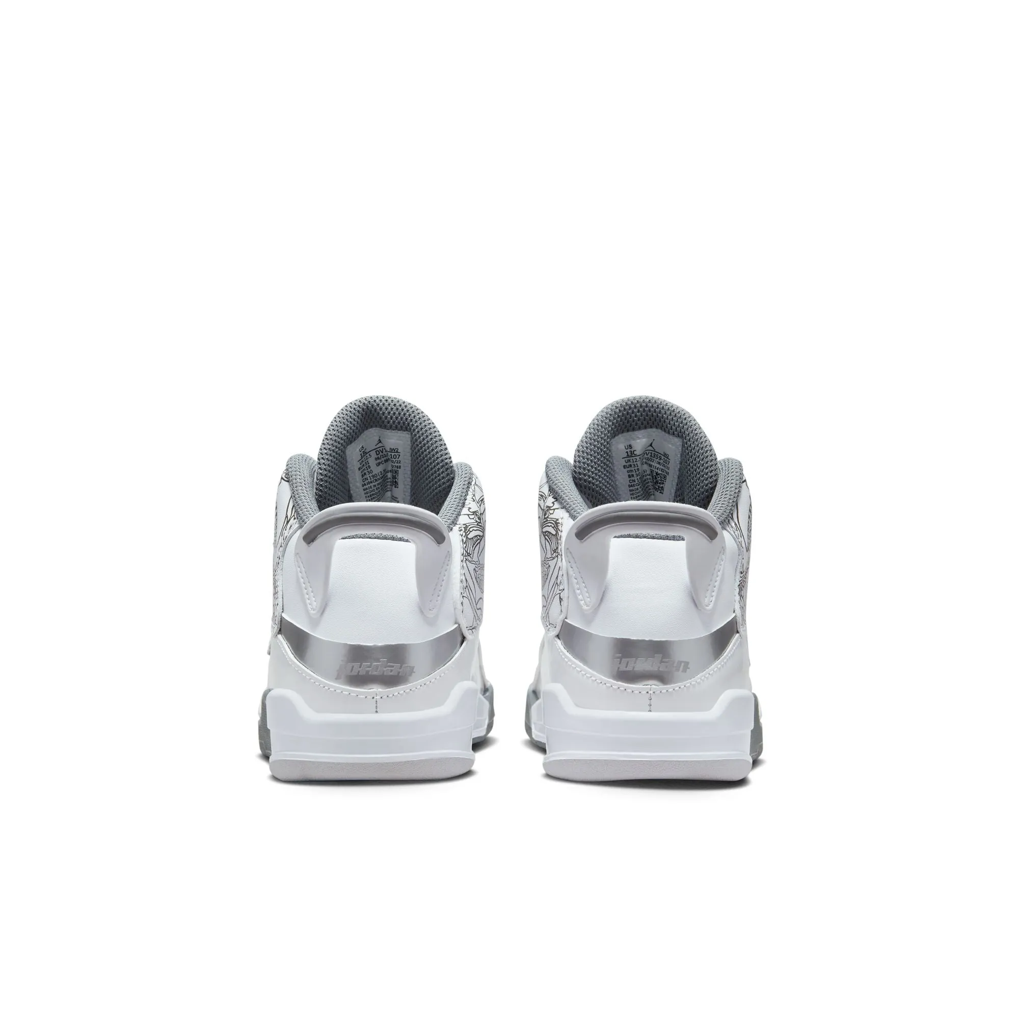 Jordan Dub Zero (PS) -WHITE/COOL GREY-METALLIC SILVER