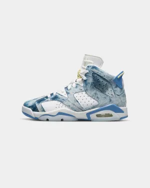 Jordan Kid's Air Jordan 6 Retro (GS) "Washed Denim" White/Dutch Blue