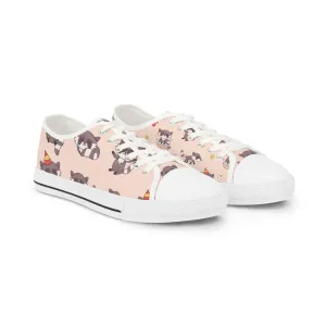 Kawaii Raccoon Men's Low Top Sneakers