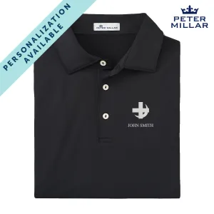 Lambda Chi Personalized Peter Millar Black Polo With Symbol