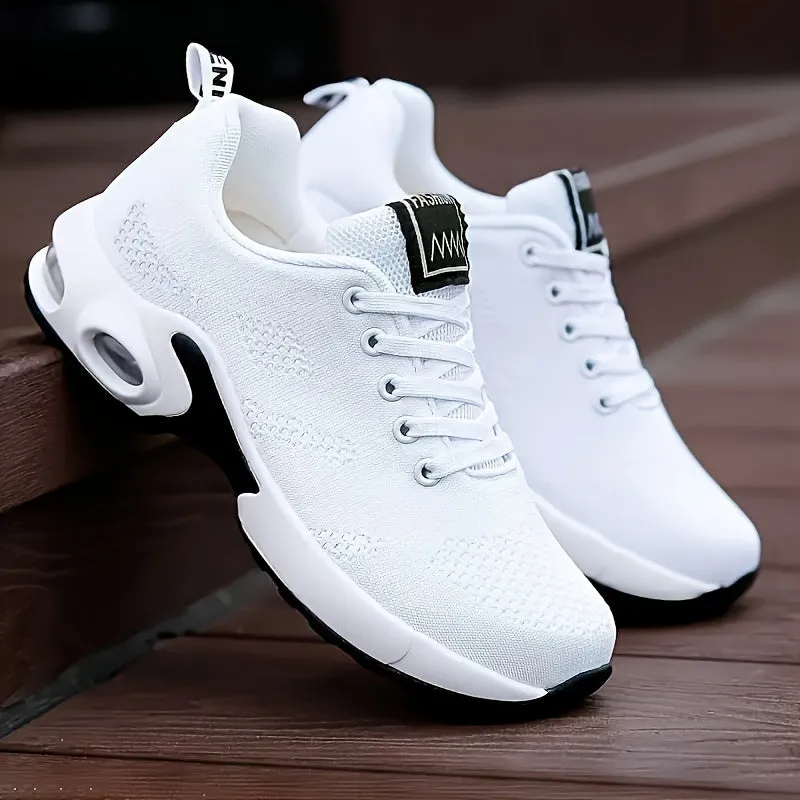 Lightweight Stylish Sneakers - Airy Mesh Comfort, Vibrant Monochrome - Ideal for Casual Sport & Outdoor Activities