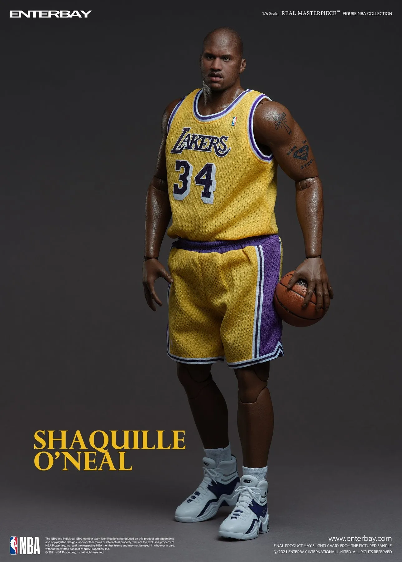 Los Angeles Lakers - Shaq - Shaquille O'Neal Sneakers (Peg Type)