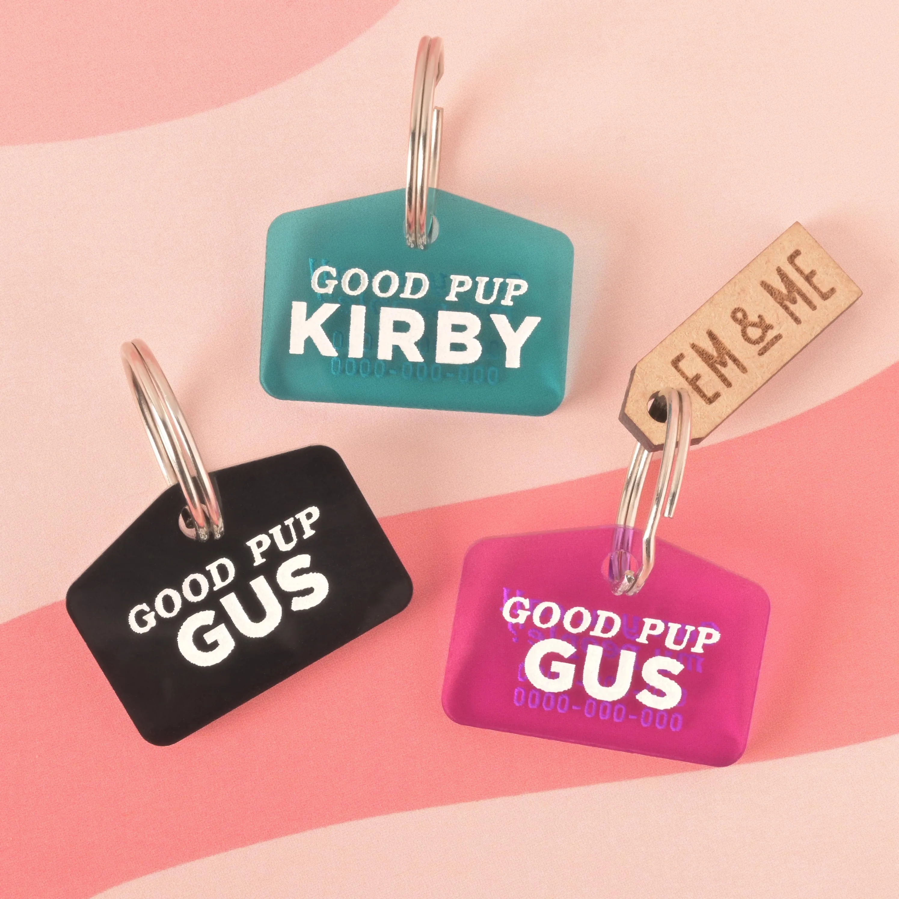 Low Profile, Small Rectangle Personalized Pet Tag