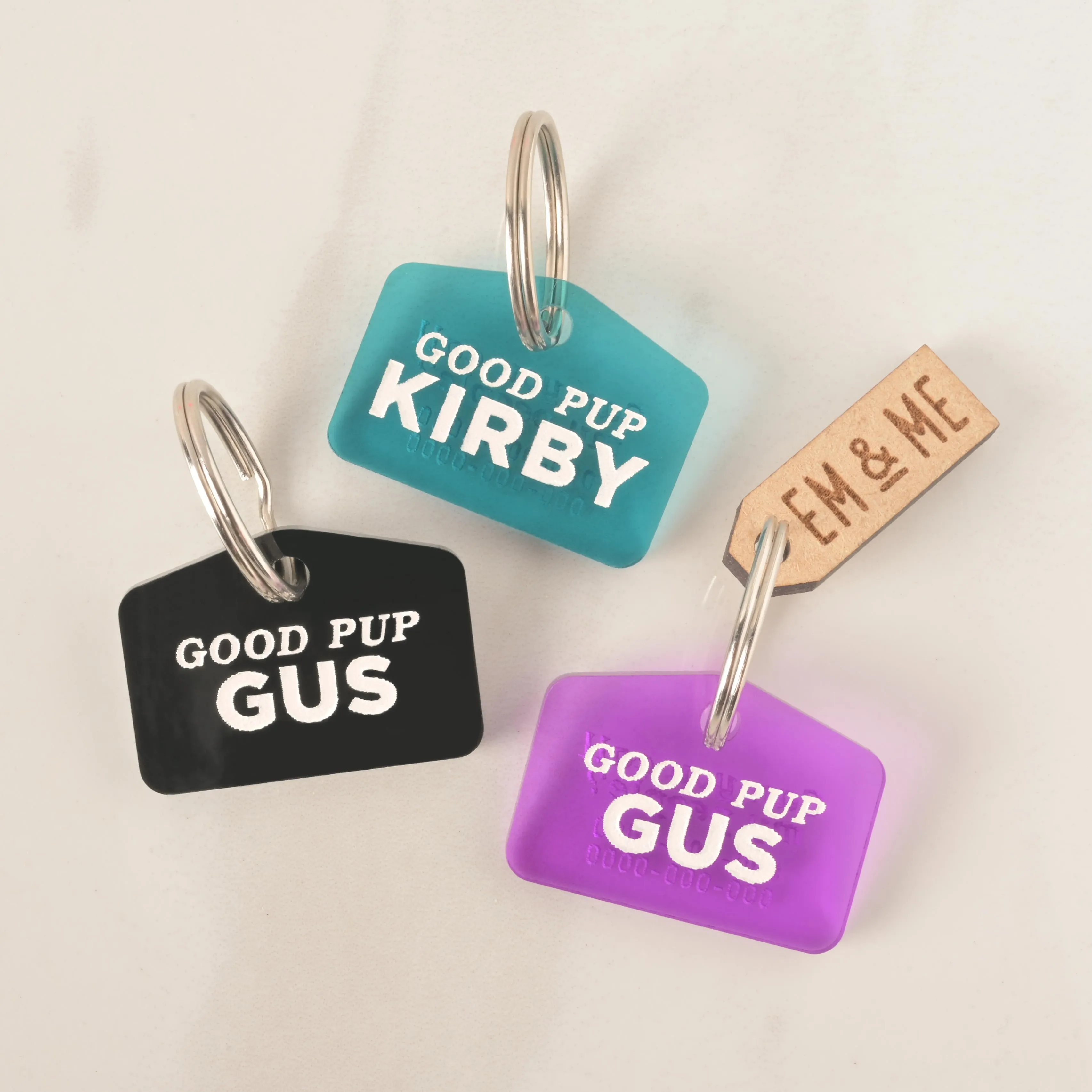 Low Profile, Small Rectangle Personalized Pet Tag