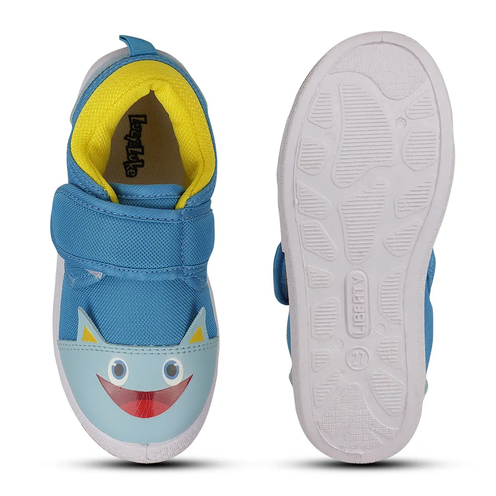 Lucy & Luke Sky Blue Casaul Non Lacing Shoes For Kids BASTIAN-60 By Liberty