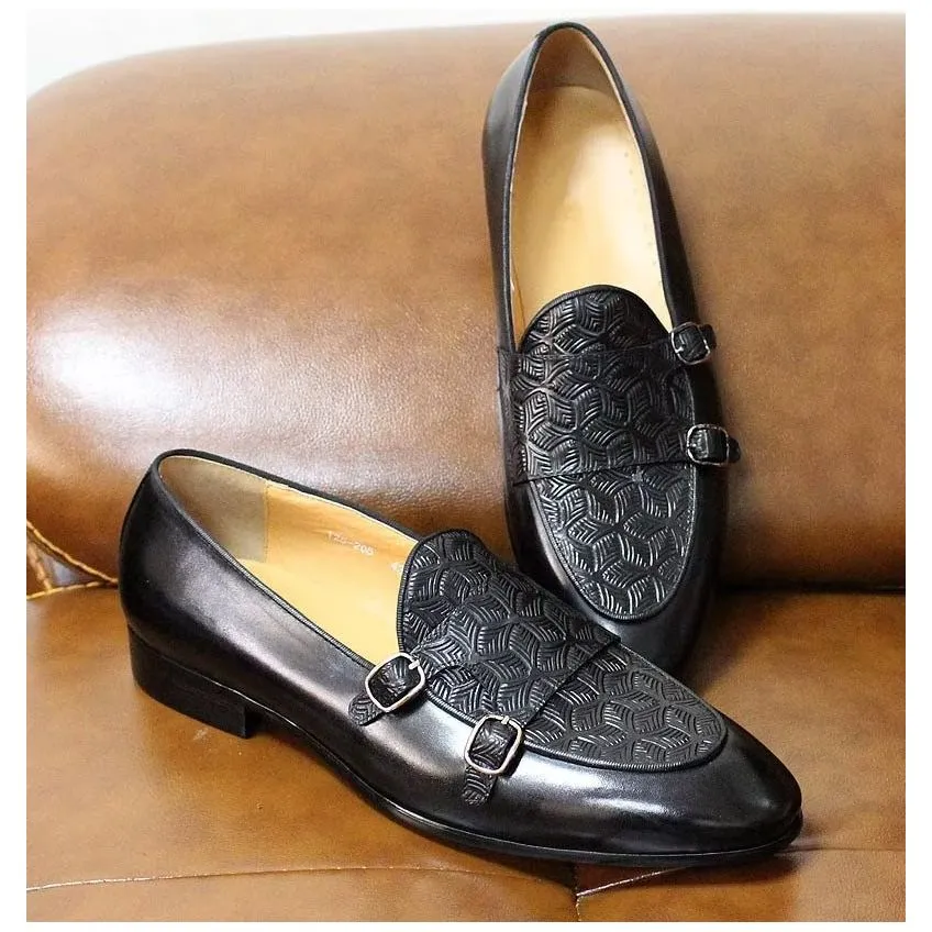 LuxeTex Exotic Monkstrap Dress Shoes