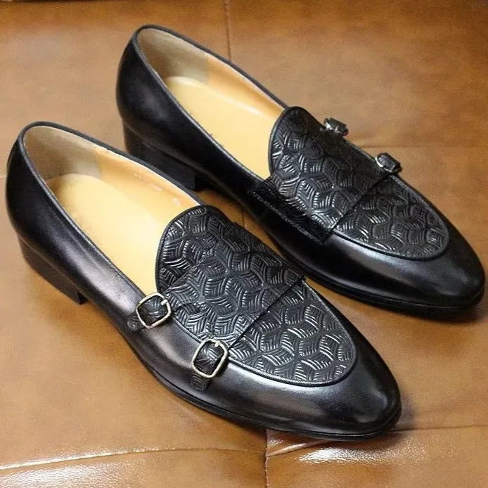 LuxeTex Exotic Monkstrap Dress Shoes