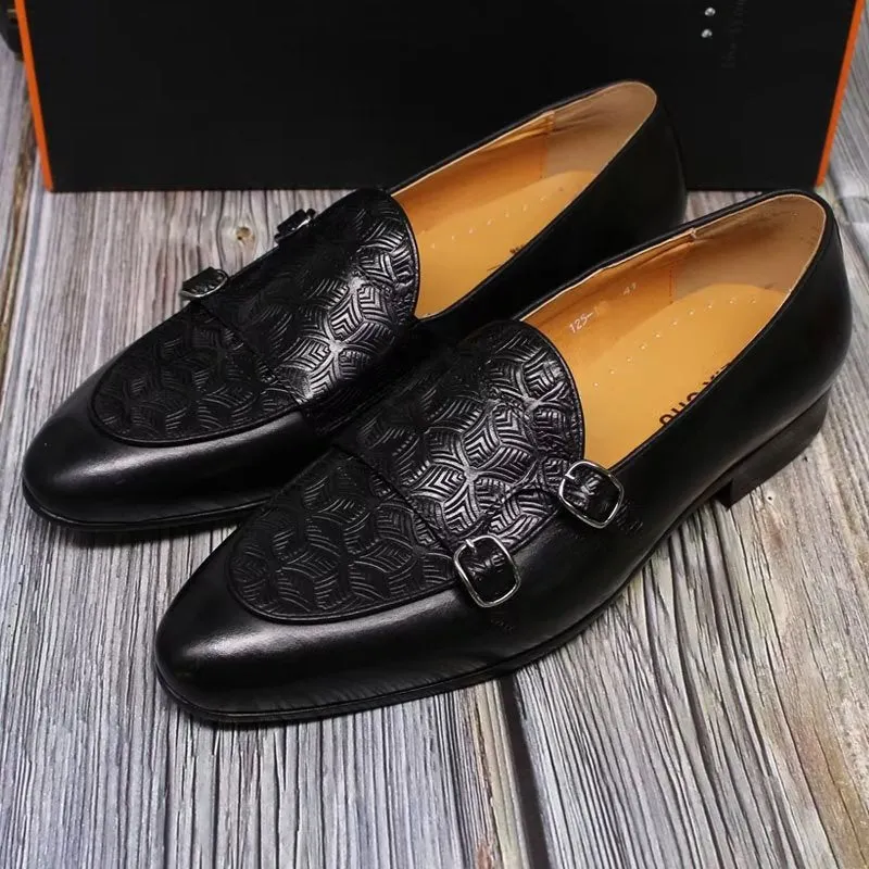 LuxeTex Exotic Monkstrap Dress Shoes