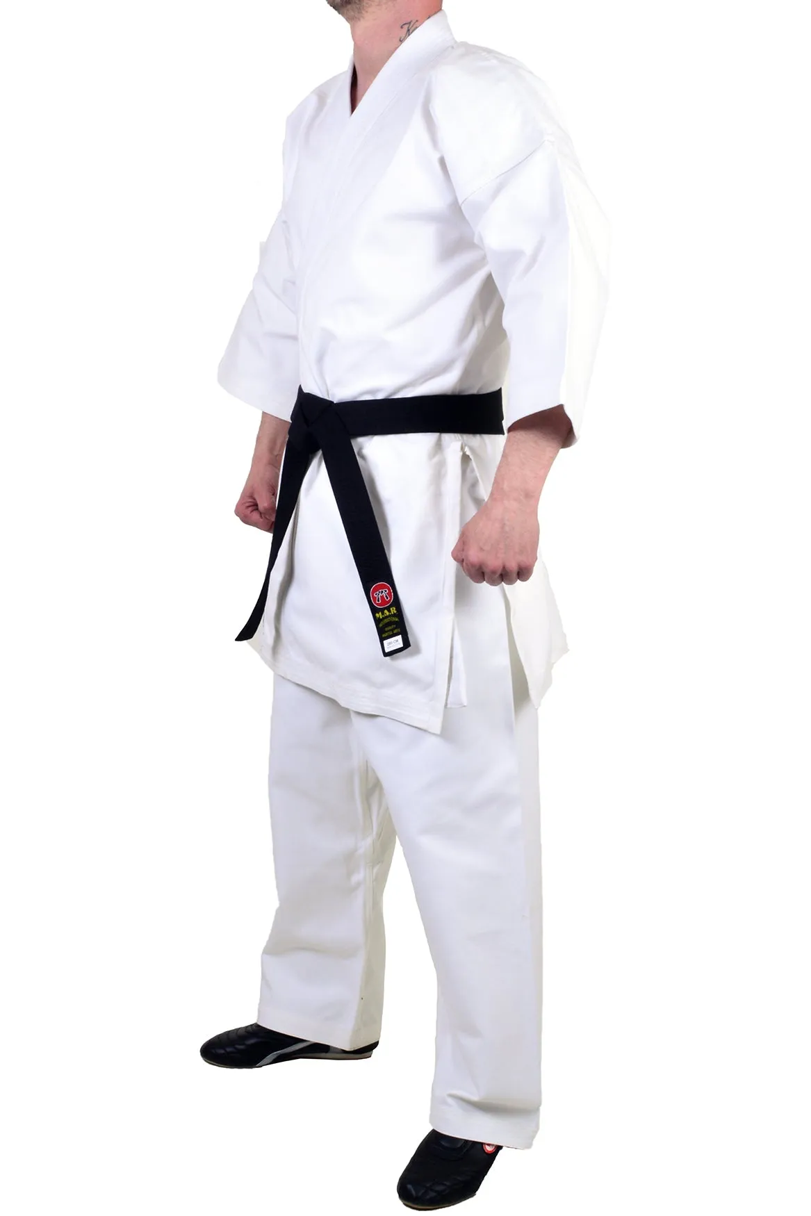 MAR-014B | White Karate Competition Uniform - Japanese Style (14oz Canvas Fabric)