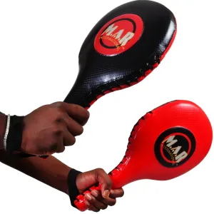 MAR-205C | Red Black Focus Paddles for Sparring (Sold as Pair)