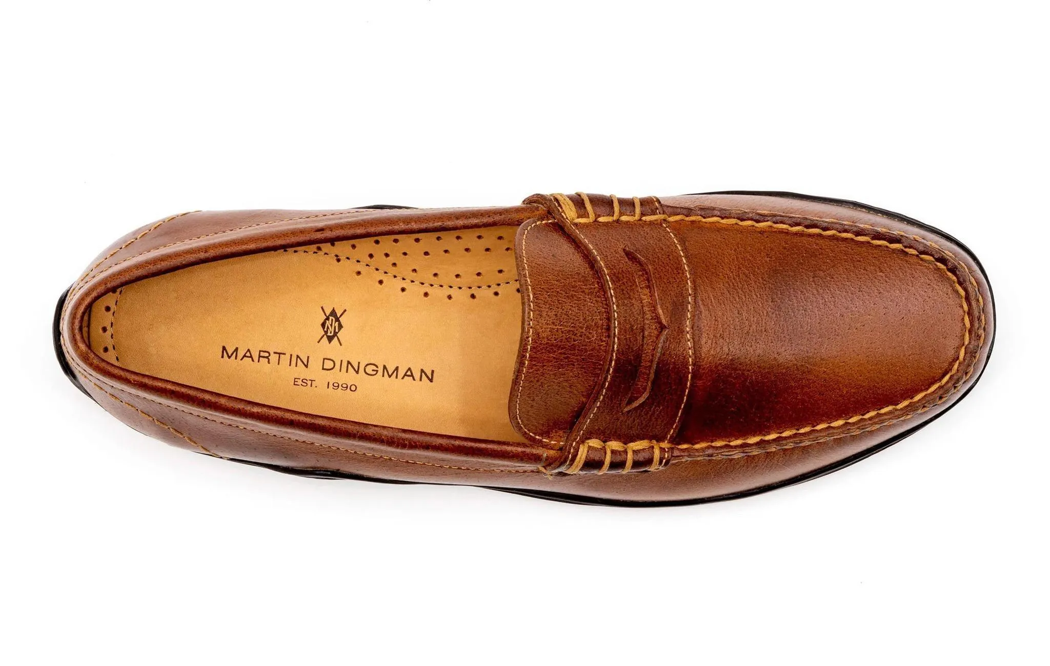 Martin Dingman Bill Water Buffalo Leather Penny Loafer