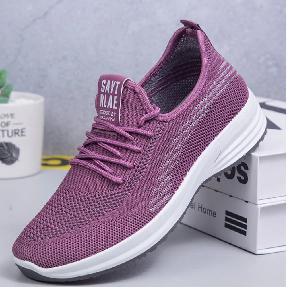 Men's And Women's Flying Woven Walking Shoes Old Beijing Cloth Shoes Leisure Sports Lightweight Breathable Soft Bottom Lazybones' Shoes