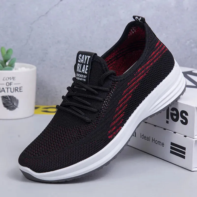 Men's And Women's Flying Woven Walking Shoes Old Beijing Cloth Shoes Leisure Sports Lightweight Breathable Soft Bottom Lazybones' Shoes