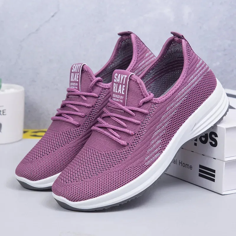 Men's And Women's Flying Woven Walking Shoes Old Beijing Cloth Shoes Leisure Sports Lightweight Breathable Soft Bottom Lazybones' Shoes