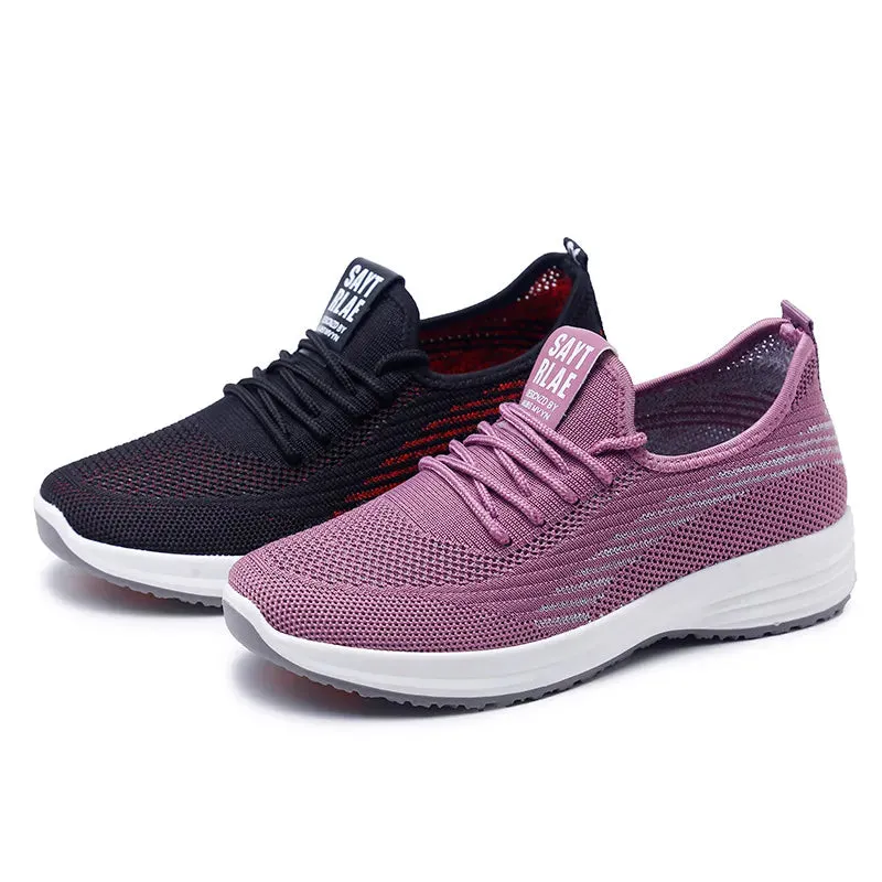 Men's And Women's Flying Woven Walking Shoes Old Beijing Cloth Shoes Leisure Sports Lightweight Breathable Soft Bottom Lazybones' Shoes