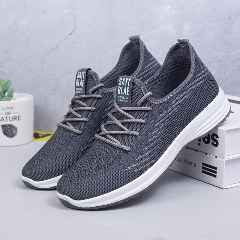 Men's And Women's Flying Woven Walking Shoes Old Beijing Cloth Shoes Leisure Sports Lightweight Breathable Soft Bottom Lazybones' Shoes