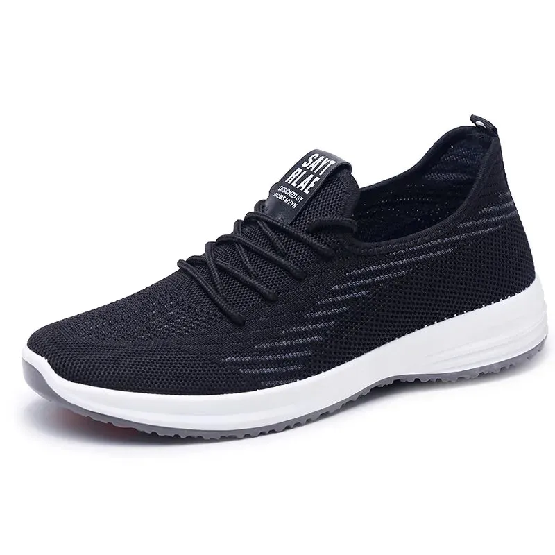 Men's And Women's Flying Woven Walking Shoes Old Beijing Cloth Shoes Leisure Sports Lightweight Breathable Soft Bottom Lazybones' Shoes