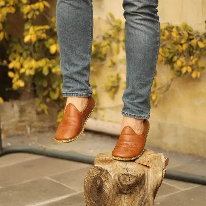 Men's Barefoot Grounding Shoes Antique Brown