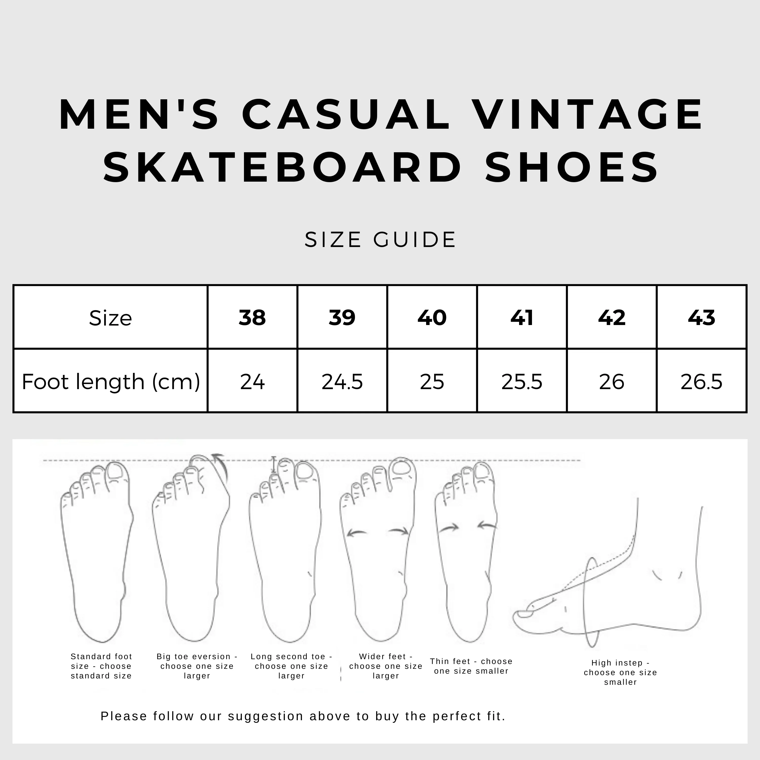 Men's Casual Vintage Skateboard Shoes