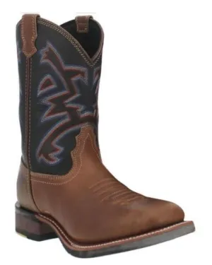 Men's Dan Post Brown/Blue Square Toe Boot