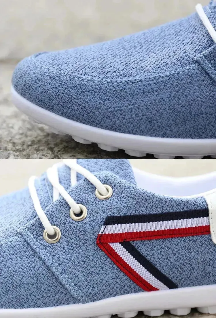 Men'S Soft-Soled Canvas Shoes, Sports And Leisure Old Beijing Cloth Shoes, Peas Shoes