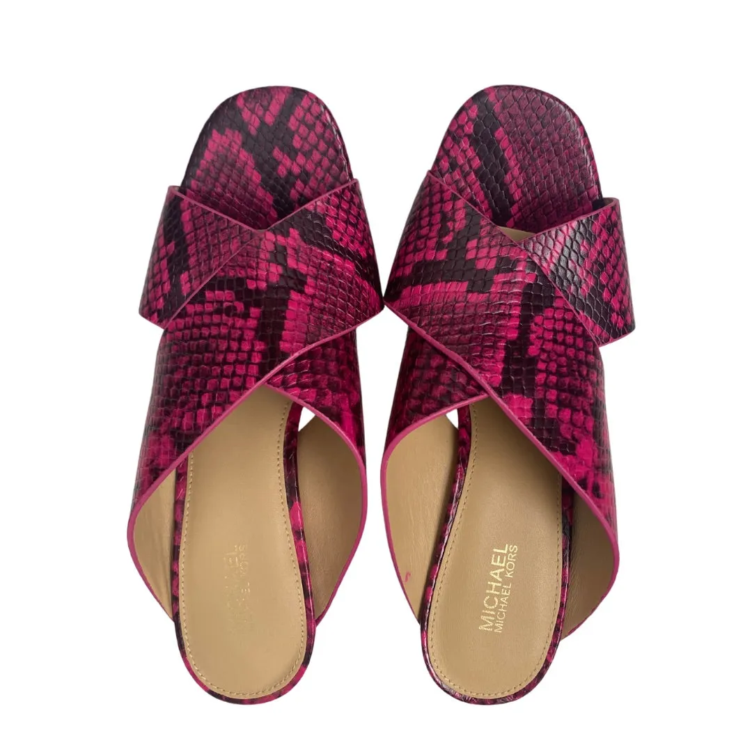 MICHAEL KORS Porter Mules Pink SIZE 36