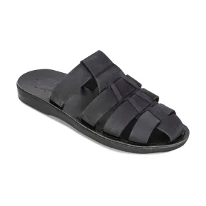 Michael Slide - Leather Pacific Slide Sandal | Black Nubuck