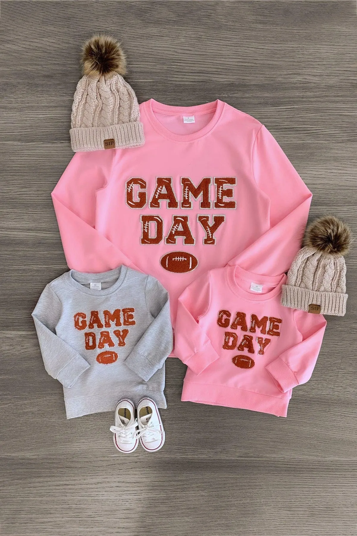 Mom & Kid - "Game Day" Chenille Patch Top