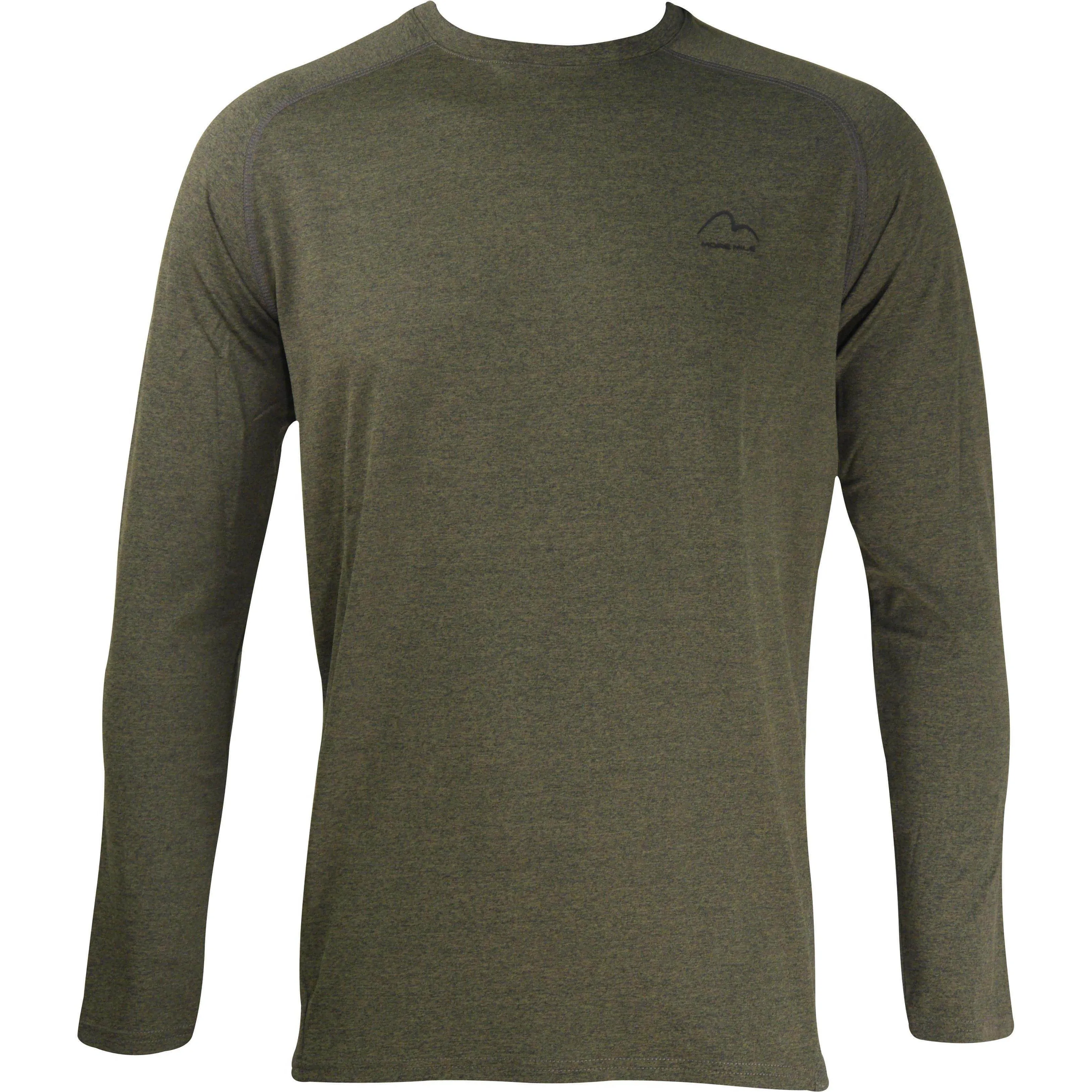 More Mile Train To Run Mens Long Sleeve Running Top - Green