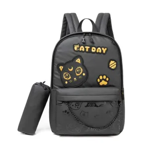 (NET) Cat School Bag With Pencil Bag Set Of 2 Pcs