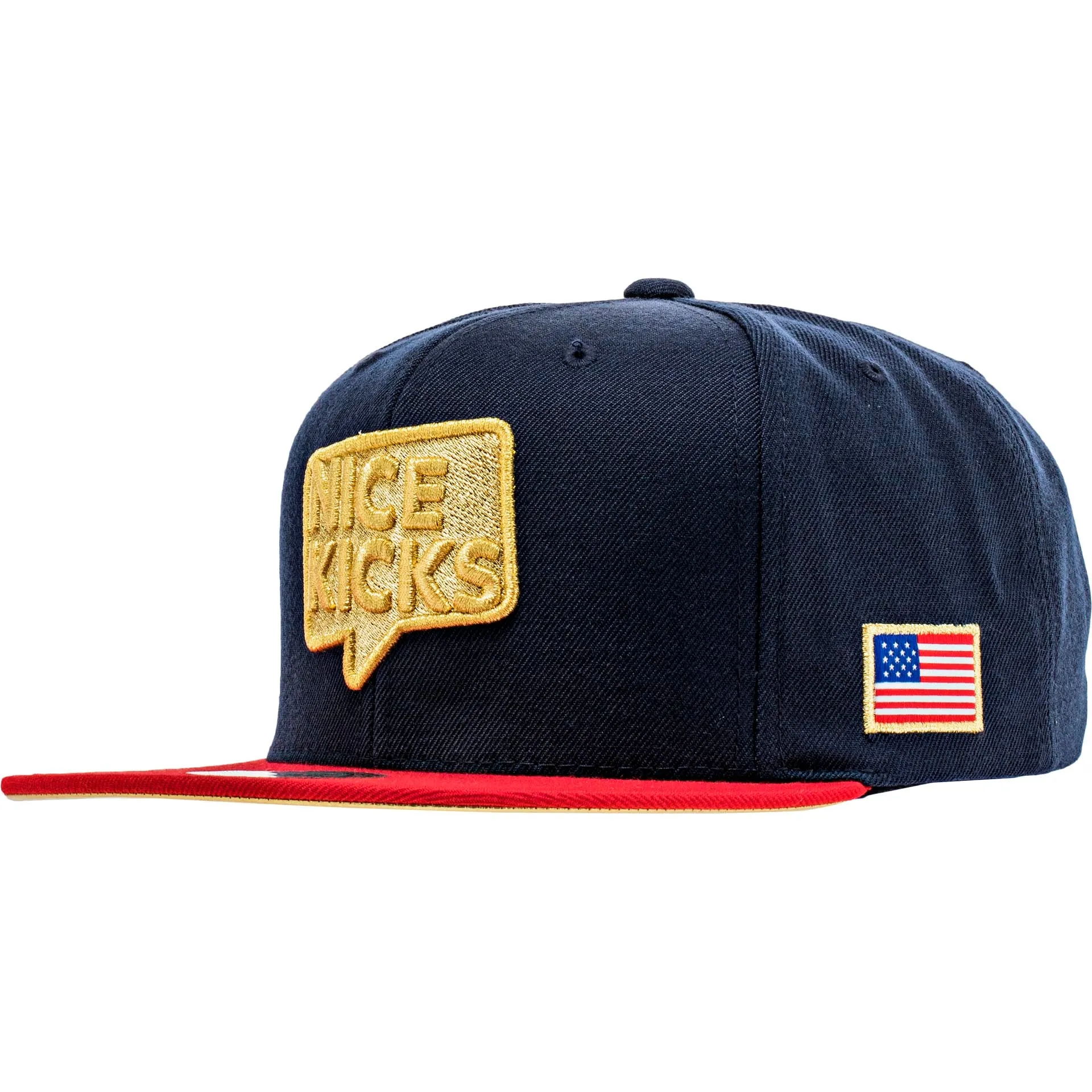 Nice Kicks X Mitchell & Ness "USA" Snapback Mens Hat - Navy/Red/Gold