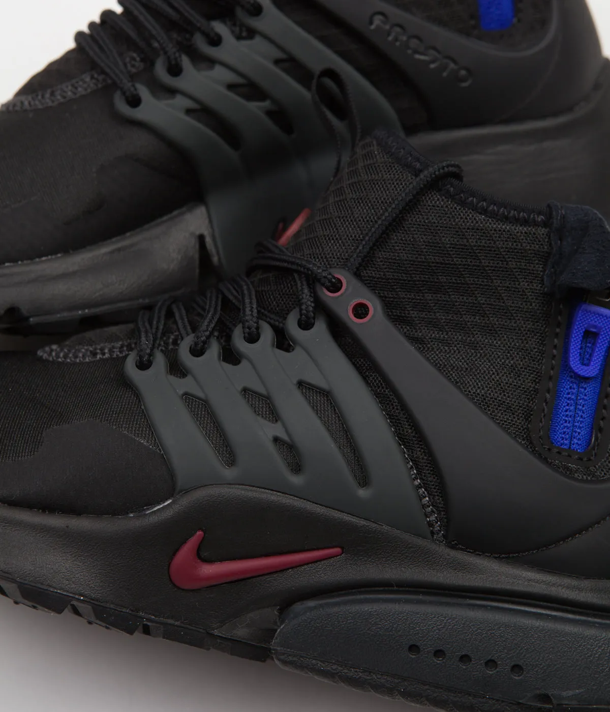 Nike Air Presto Mid Utility Shoes - Black / Team Red - Anthracite - Racer Blue