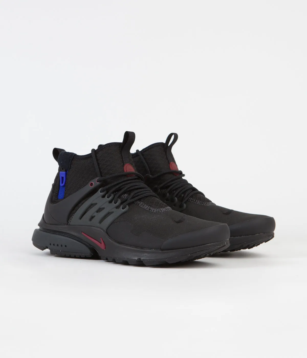 Nike Air Presto Mid Utility Shoes - Black / Team Red - Anthracite - Racer Blue