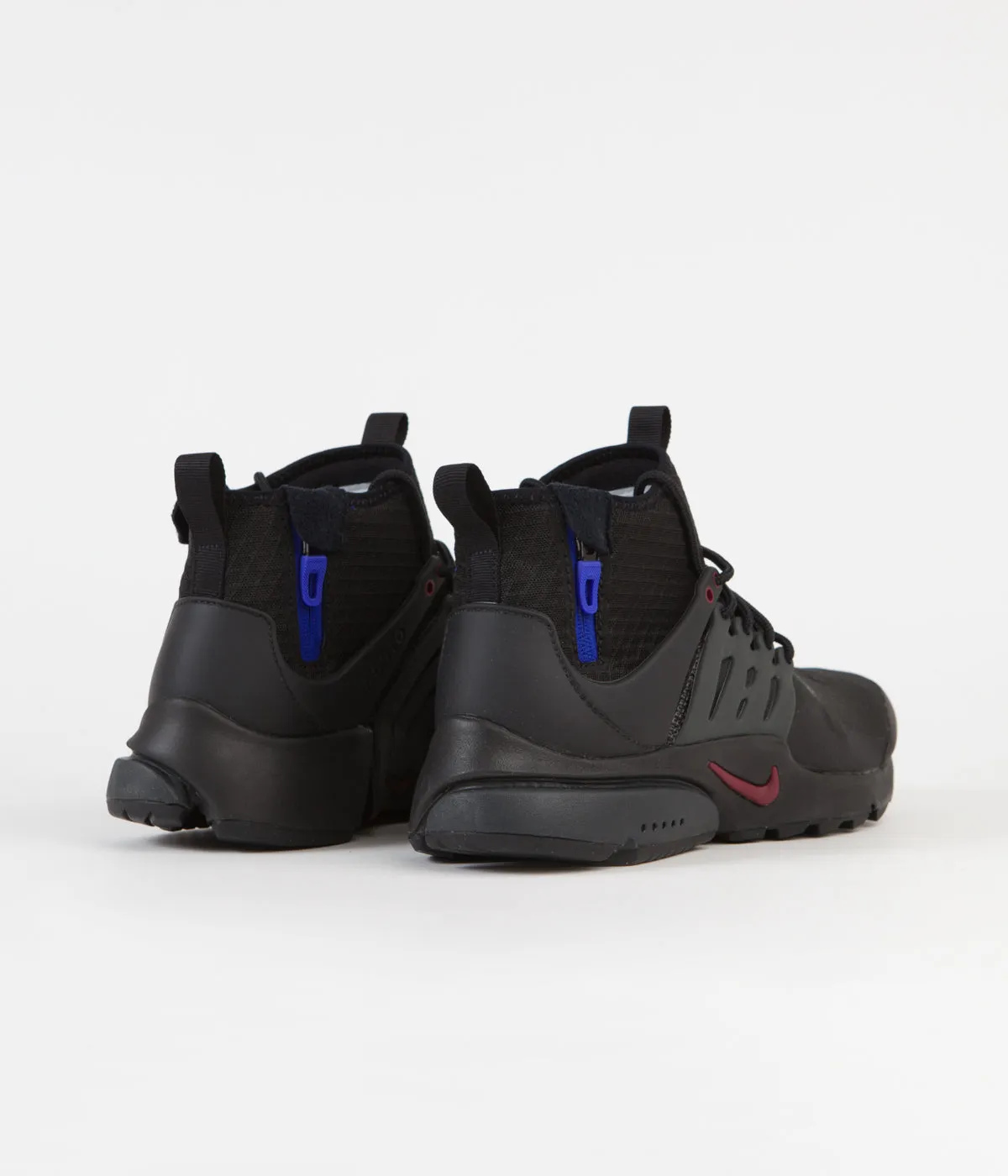 Nike Air Presto Mid Utility Shoes - Black / Team Red - Anthracite - Racer Blue