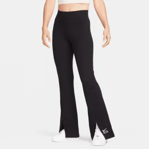 Nike Air Women's Black High-Waisted Full-Length Split-Hem Leggings