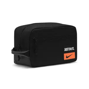 NIKE Utility Shoe Bag (Black/Black/Orange)