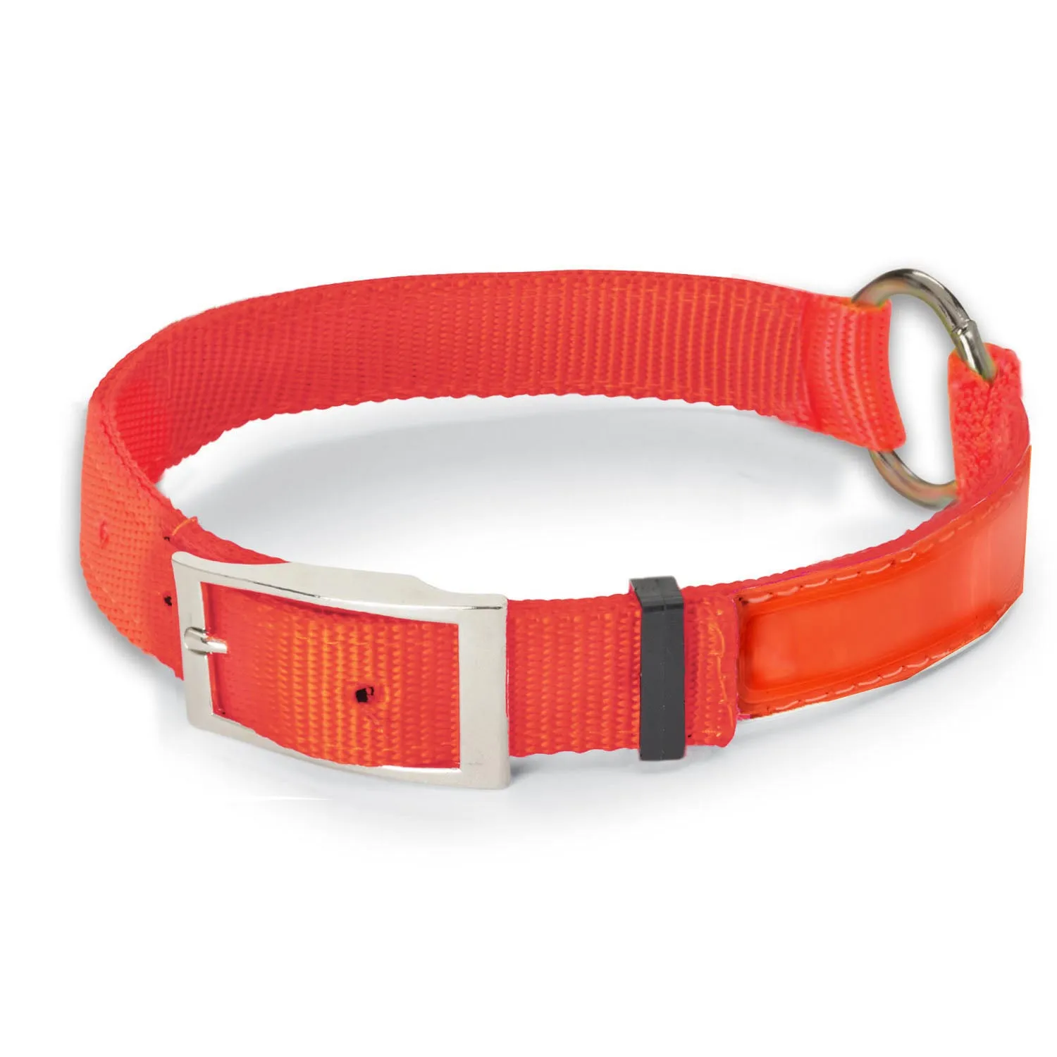 Nite Lite Reflexite Nylon 3/4" Ring-N-Center Reflective Dog Collar