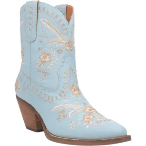 Online Exclusive | Dingo | Primrose Leather Floral Stitch Bootie in Blue  **PREORDER