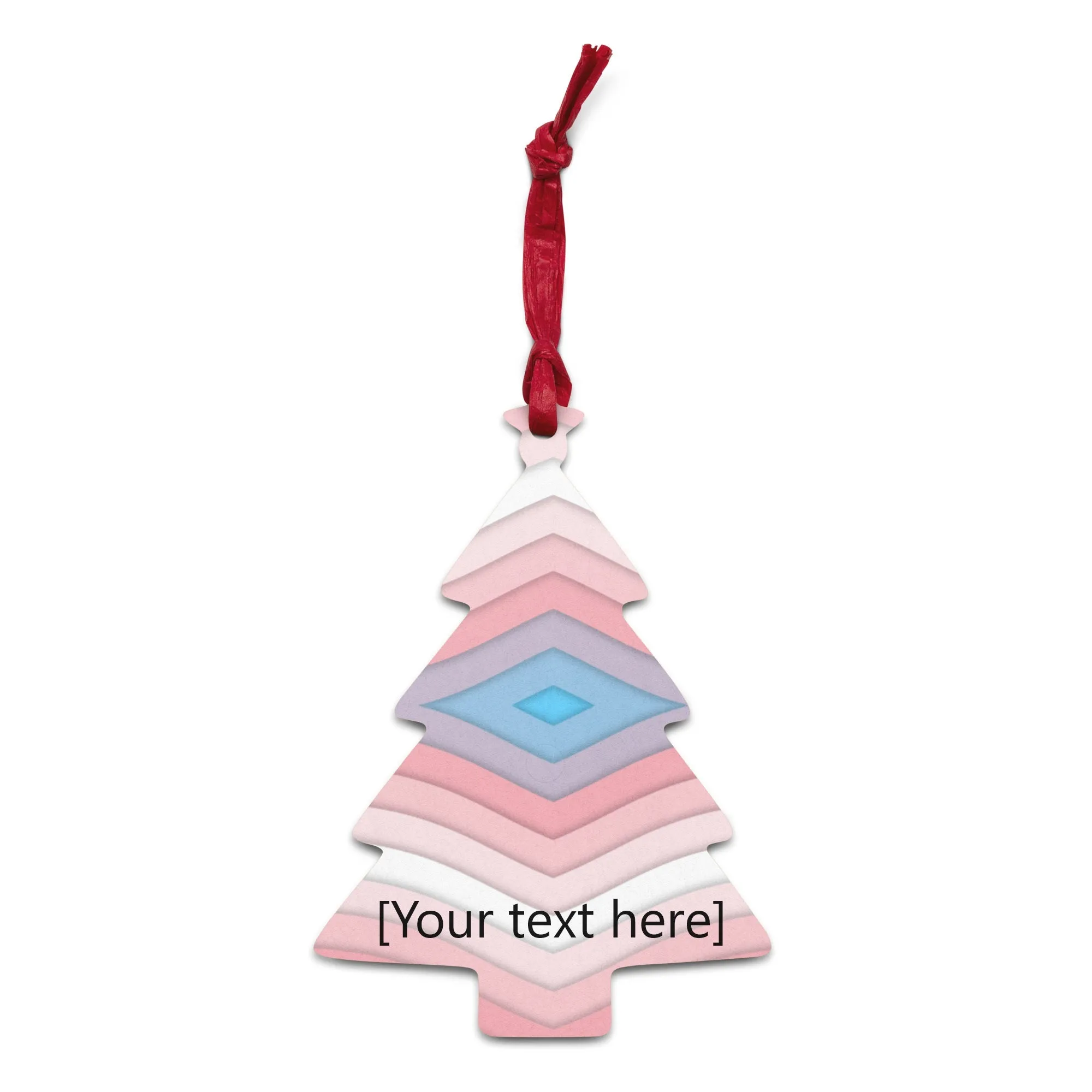 Pastel Wave Wooden ornaments - Personalized