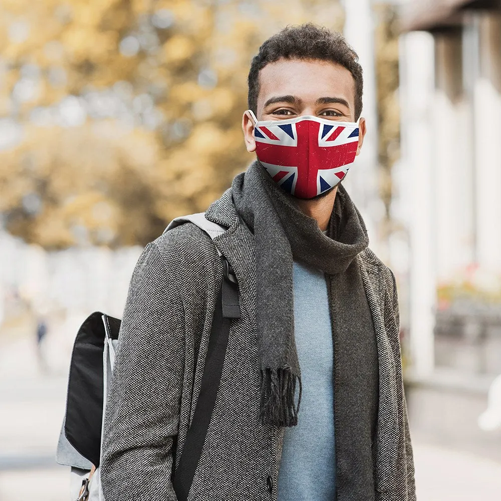 Personalized Adult Protective Cloth Face Mask - Great Britain Flag