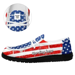 Personalized Casual Shoes, America Flag Shoes, Patriotic Spirit Custom Shoes, XF2202-23020068